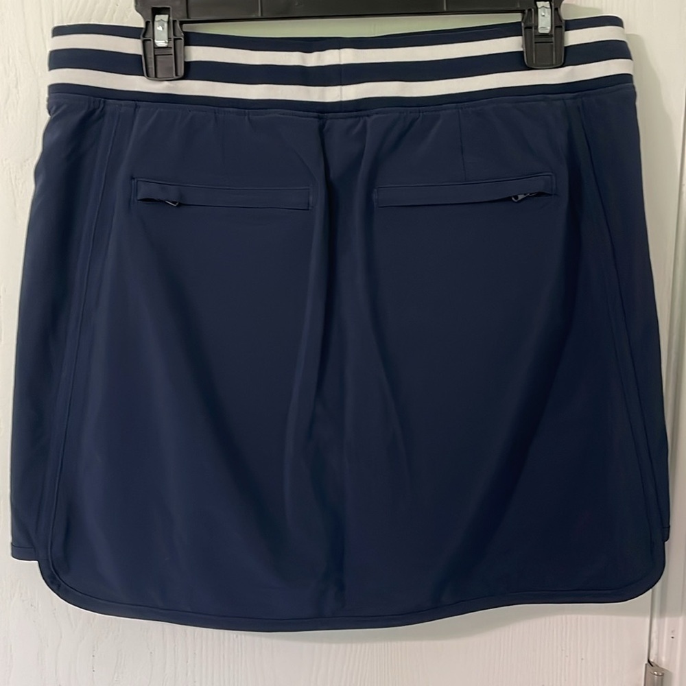 Athleta NWOT Sonara Skort Navy Blue Elastic Waistband Size 10 - Picture 3 of 7
